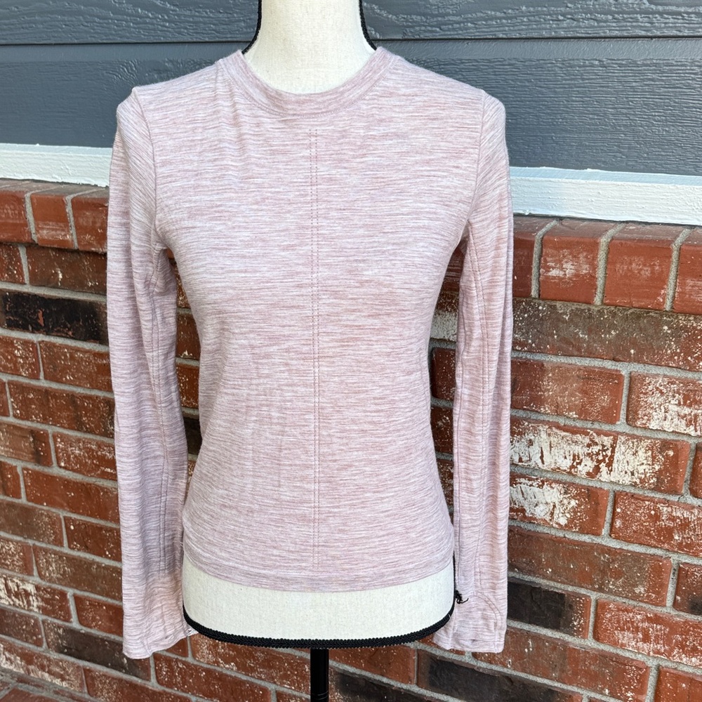 Athleta Ascent Seamless Orchid Pink Long Sleeve Performance Top Shirt Women's S
